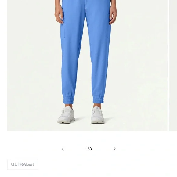 Jaanuu Ceil Blue Medical Scrub Pants - Picture 6 of 6